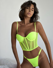 Lime mesh with thong