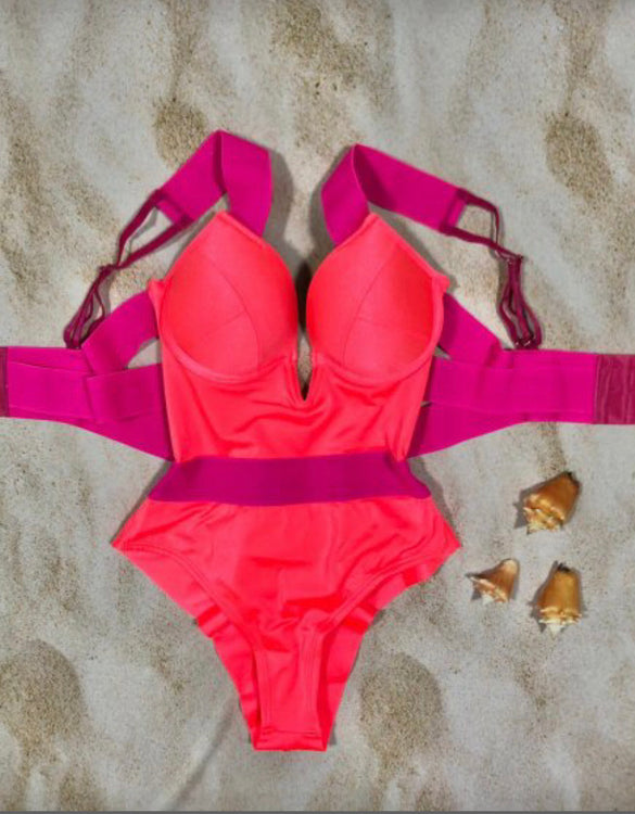 Orange Pink Swim Body